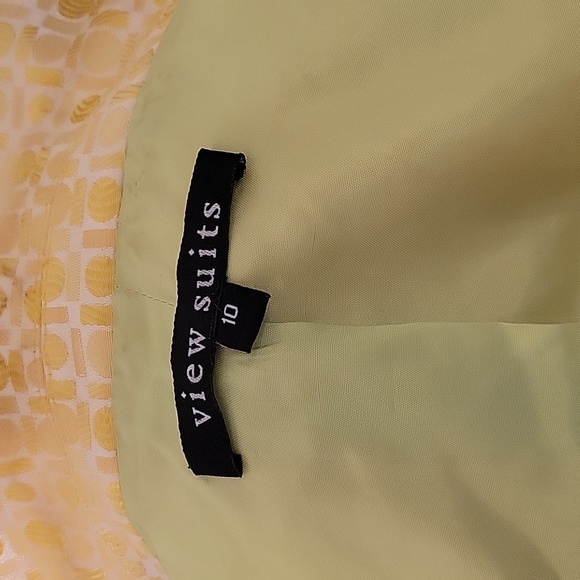 Vintage View Suits 2 Piece Sunshine Yellow Skirt and 3/4 Sleeve Jacket - Picture 8 of 8